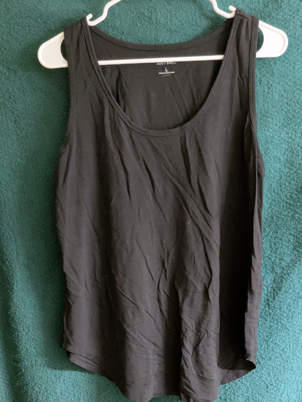 Just Be Black Scoop Neck Tank Top - Classic Sleeveless